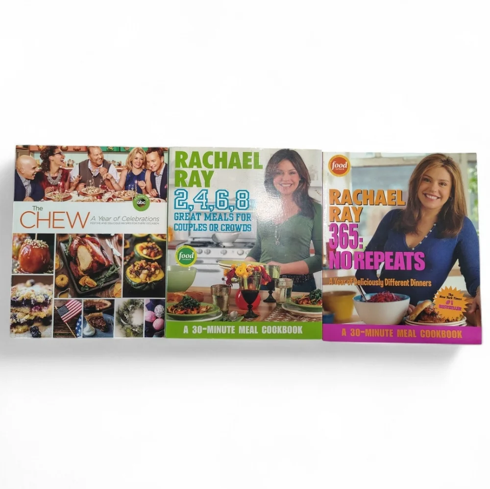 Rachael Ray Cookbook Bundle The Chew Cookbook Entertaining Football 3 Books